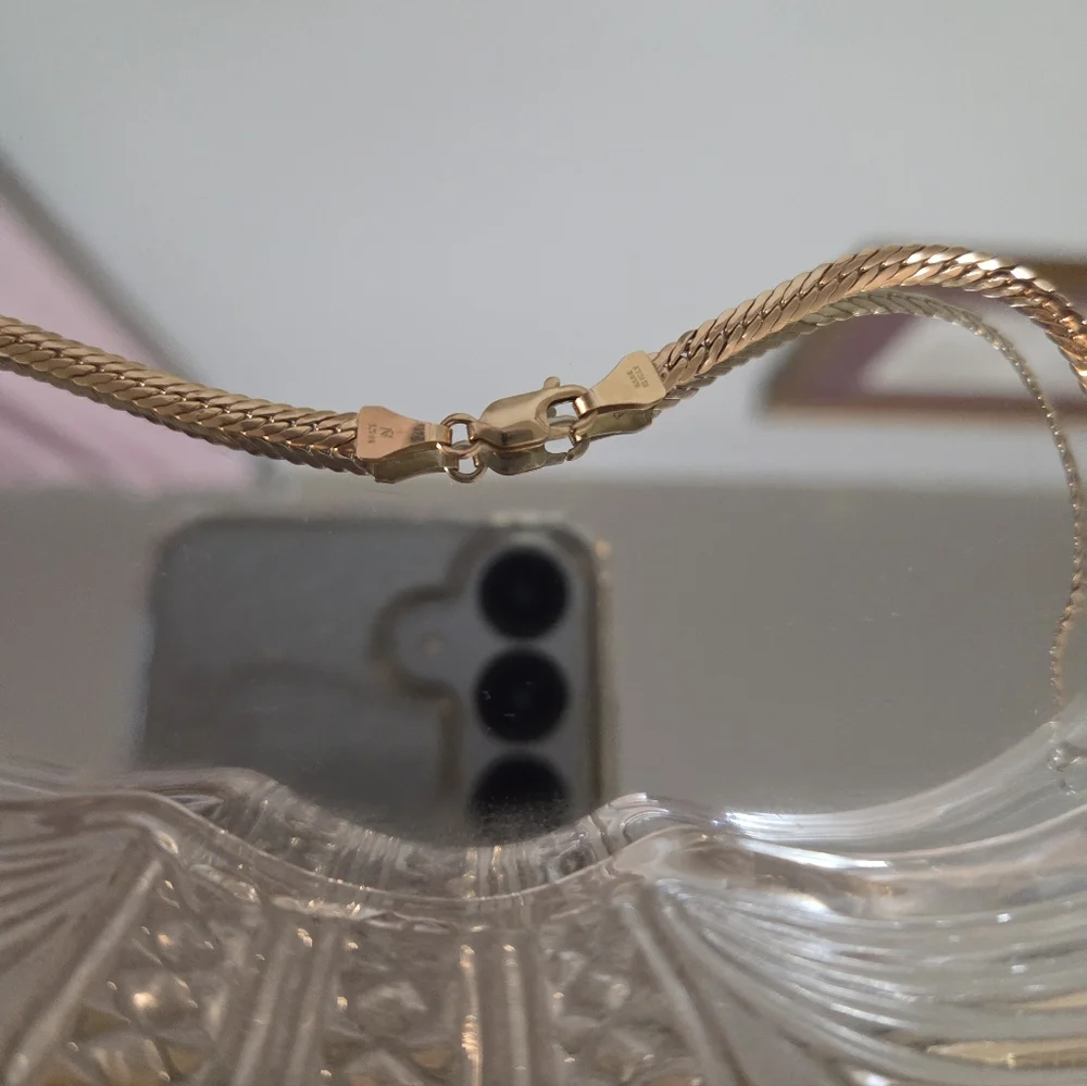 VINTAGE 1 CARAT DIAMOND NECKLACE WITH 14KT GOLD CHAIN - Picture 4 of 11